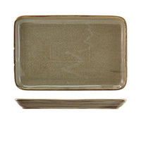 Terra Porcelain Grey Rectangular Platter 30 x 20cm - BESPOKE 77