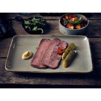Terra Porcelain Grey Rectangular Platter 30 x 20cm - BESPOKE 77