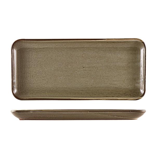 Terra Porcelain Grey Narrow Rectangular Platter 36 x 16.5cm - BESPOKE 77