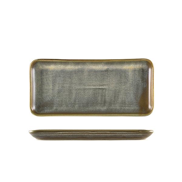 Terra Porcelain Matt Grey Narrow Rectangular Platter 27 x 12.5cm - BESPOKE 77