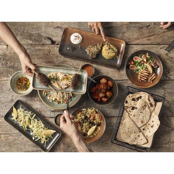 Terra Porcelain Matt Grey Narrow Rectangular Platter 27 x 12.5cm - BESPOKE 77