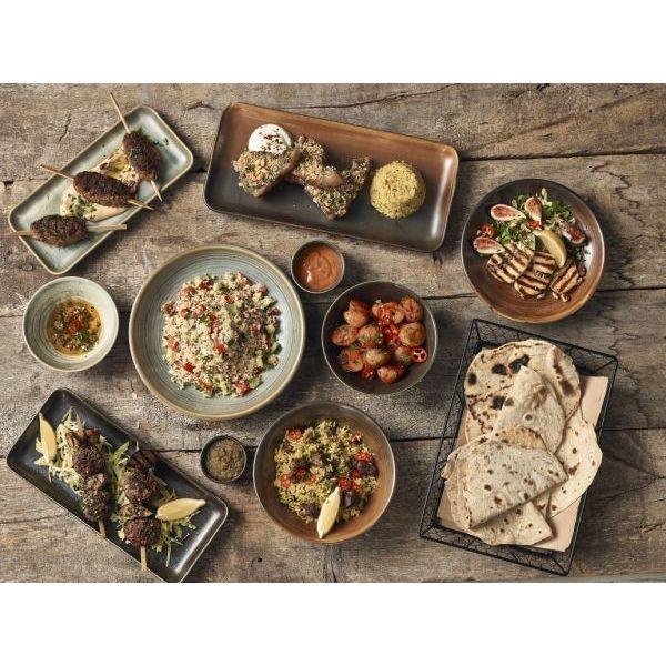 Terra Porcelain Matt Grey Narrow Rectangular Platter 27 x 12.5cm - BESPOKE 77