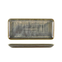 Terra Porcelain Matt Grey Narrow Rectangular Platter 31 x 14cm - BESPOKE 77