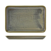 Terra Porcelain Matt Grey Rectangular Platter 30 x 20cm - BESPOKE 77