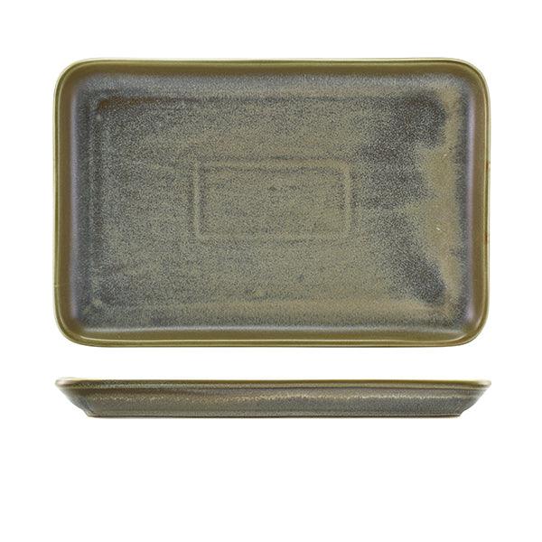 Terra Porcelain Matt Grey Rectangular Platter 30 x 20cm - BESPOKE 77