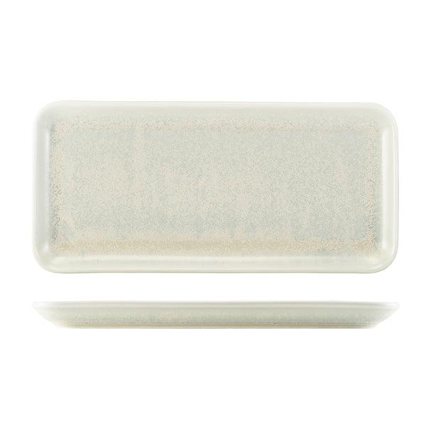 Terra Porcelain Pearl Narrow Rectangular Platter 36 x 16.5cm - BESPOKE 77