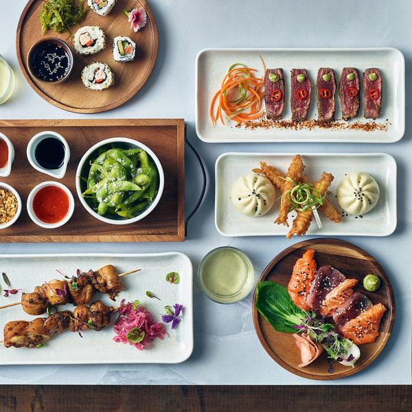 Terra Porcelain Pearl Narrow Rectangular Platter 36 x 16.5cm - BESPOKE 77