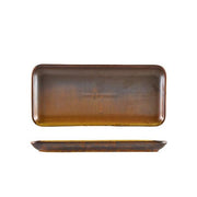 Terra Porcelain Rustic Copper Narrow Rectangular Platter 27 x 12.5cm - BESPOKE 77