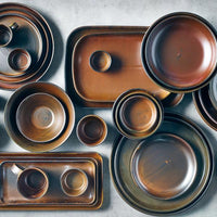 Terra Porcelain Rustic Copper Narrow Rectangular Platter 27 x 12.5cm - BESPOKE 77