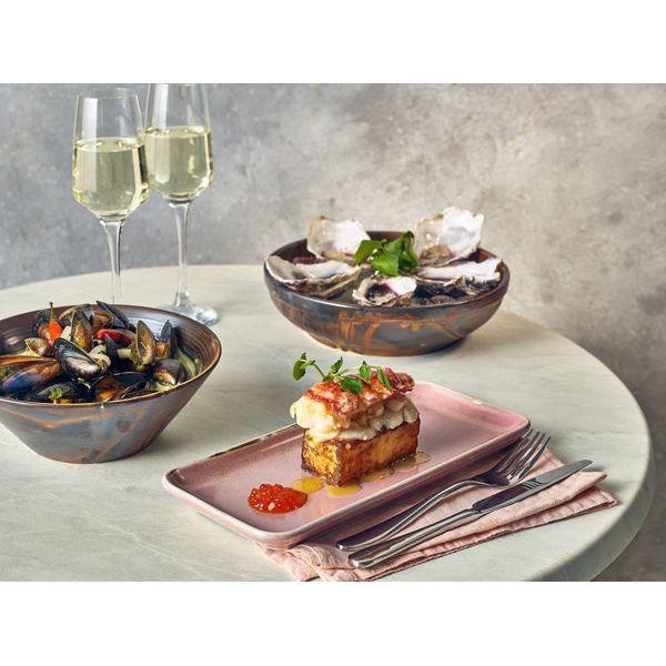 Terra Porcelain Rose Narrow Rectangular Platter 27 x 12.5cm - BESPOKE 77