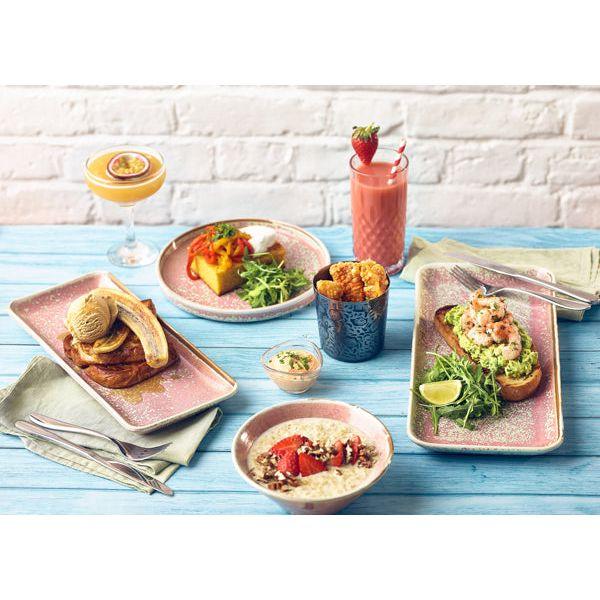 Terra Porcelain Rose Narrow Rectangular Platter 31 x 14cm - BESPOKE 77