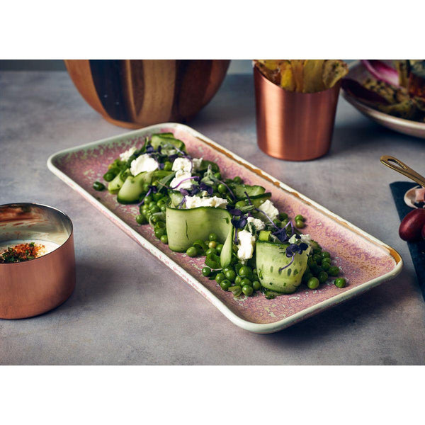 Terra Porcelain Rose Narrow Rectangular Platter 36 x 16.5cm - BESPOKE 77