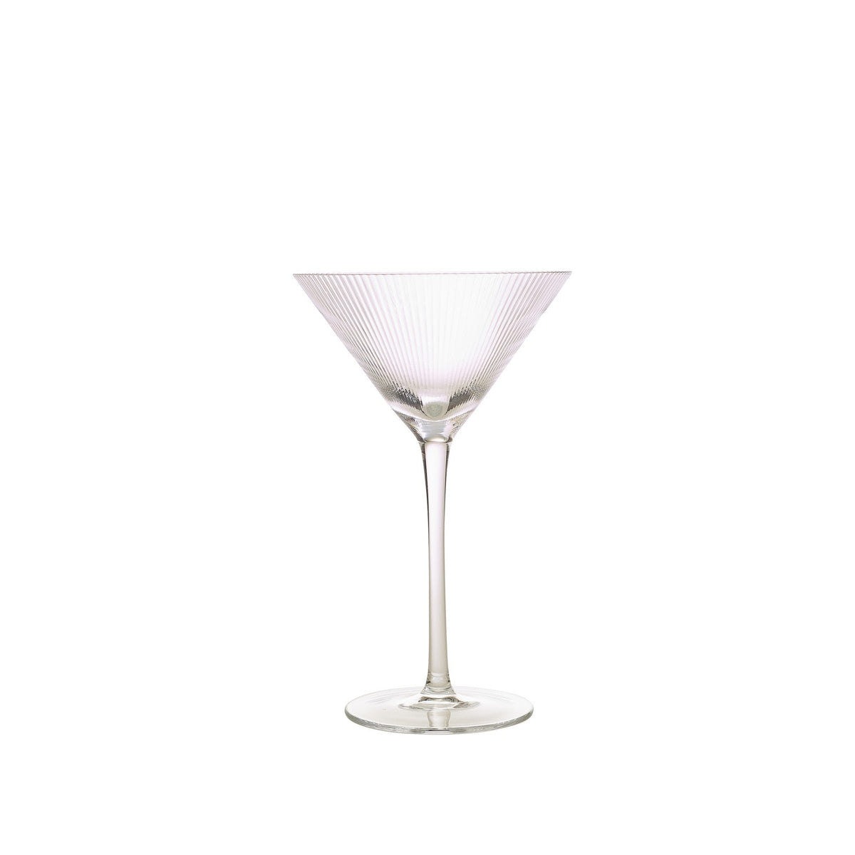 Senza fluted lead-free crystal martini glass 24.5cl