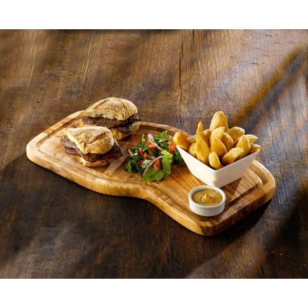 Olive Wood Serving Board W/ Groove 40 x 21cm+/- - BESPOKE 77