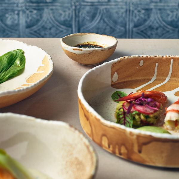 Terra Porcelain Roko Sand Presentation Bowl 20.5cm - BESPOKE 77