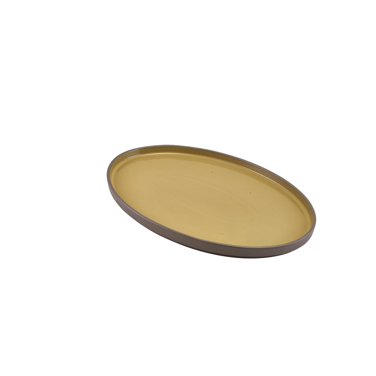 Kava yellow porcelain oval plate 28cm