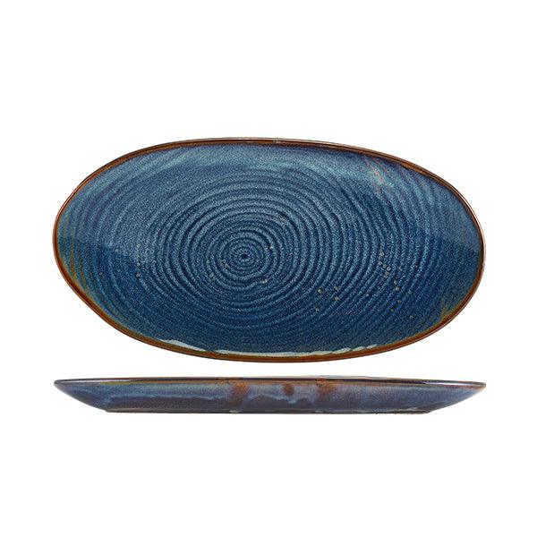 Terra Porcelain Aqua Blue Organic Platter 31cm - BESPOKE 77
