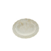 Reverie Iris porcelain oval plate 32cm with ornate embossed edges