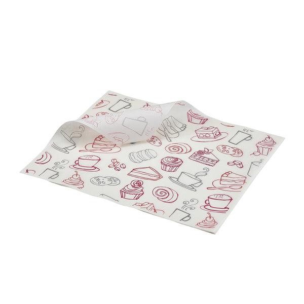 GenWare Greaseproof Paper Coffee And Cake 20 x 25cm - BESPOKE 77