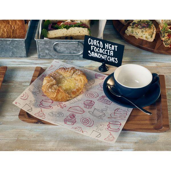 GenWare Greaseproof Paper Coffee And Cake 20 x 25cm - BESPOKE 77