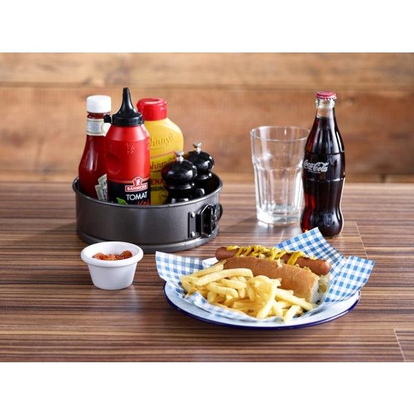 Greaseproof Paper Blue Gingham Print 25 x 20cm - BESPOKE 77