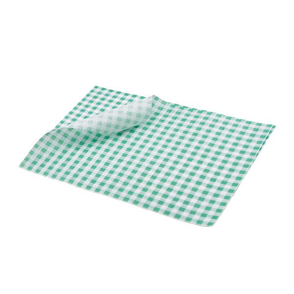 Greaseproof Paper Green Gingham Print 25 x 20cm - BESPOKE 77
