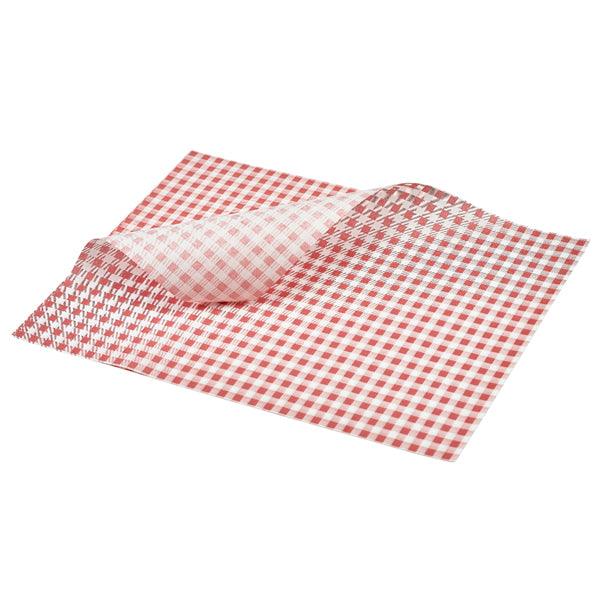 Greaseproof Paper Red Gingham Print 35 x 25cm - BESPOKE 77