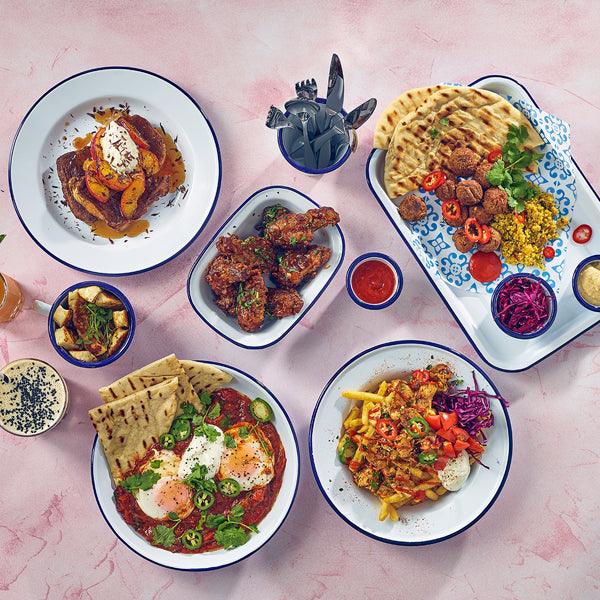 GenWare Greaseproof Paper Blue Mosaic 20 x 25cm - BESPOKE 77