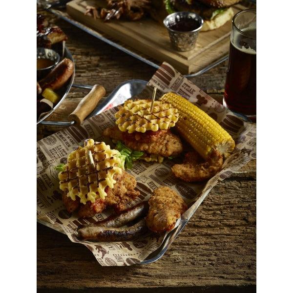 Greaseproof Paper Steak House Design 25 x 35cm - BESPOKE 77