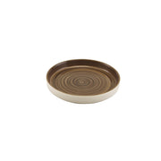 Miro grey porcelain presentation plate 20.5cm with reactive glaze