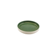 Miro green reactive glaze porcelain presentation plate 18cm