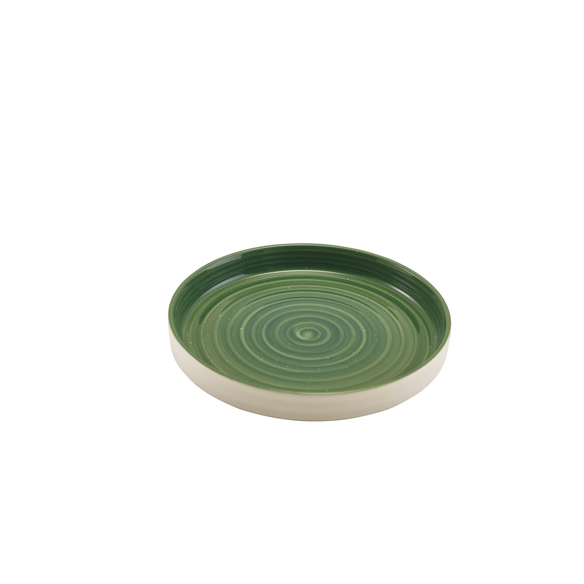 Miro green reactive glaze porcelain presentation plate 20.5cm