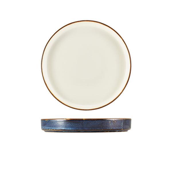 Terra Porcelain Aqua Blue Two Tone Presentation Plate 18cm - BESPOKE 77