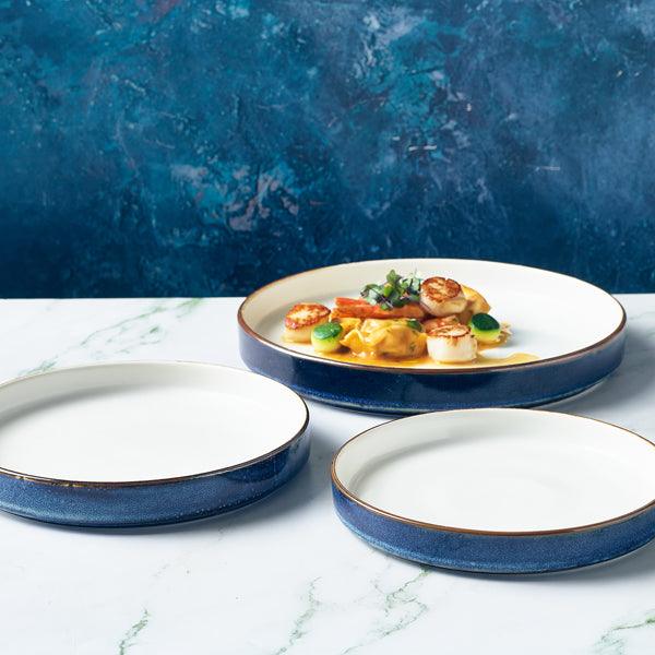 Terra Porcelain Aqua Blue Two Tone Presentation Plate 18cm - BESPOKE 77