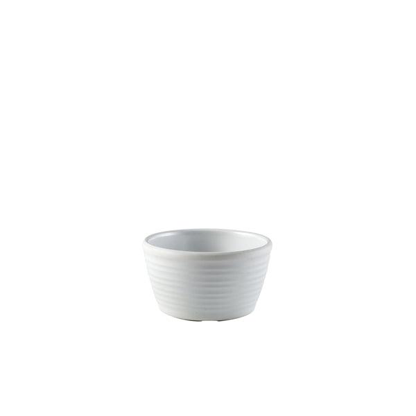 GenWare Melamine Matt White Ripple Ramekin 56ml/2oz - BESPOKE 77