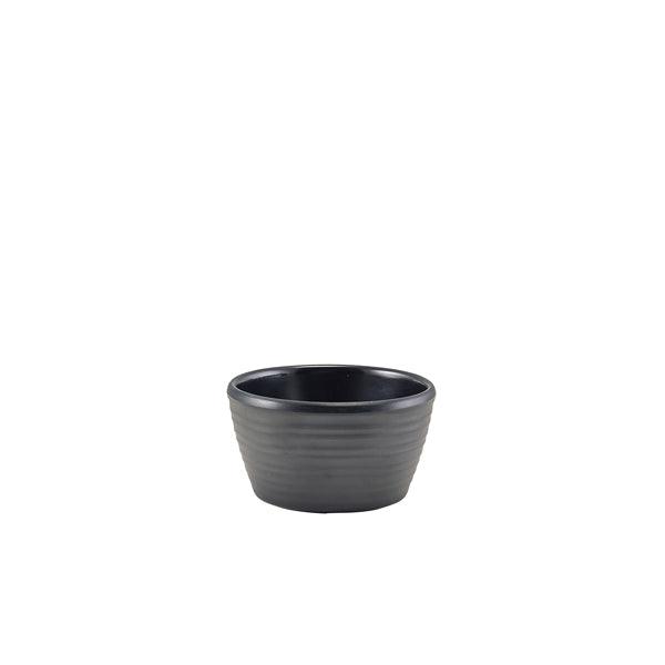 GenWare Melamine Matt Black Ripple Ramekin 56ml/2oz - BESPOKE 77
