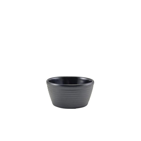 GenWare Melamine Matt Black Ripple Ramekin 68ml/2.4oz - BESPOKE 77