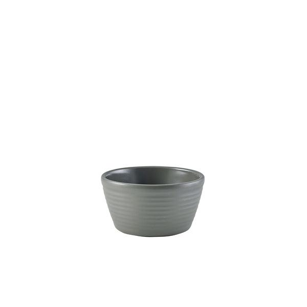 GenWare Melamine Matt Grey Ripple Ramekin 68ml/2.4oz - BESPOKE 77