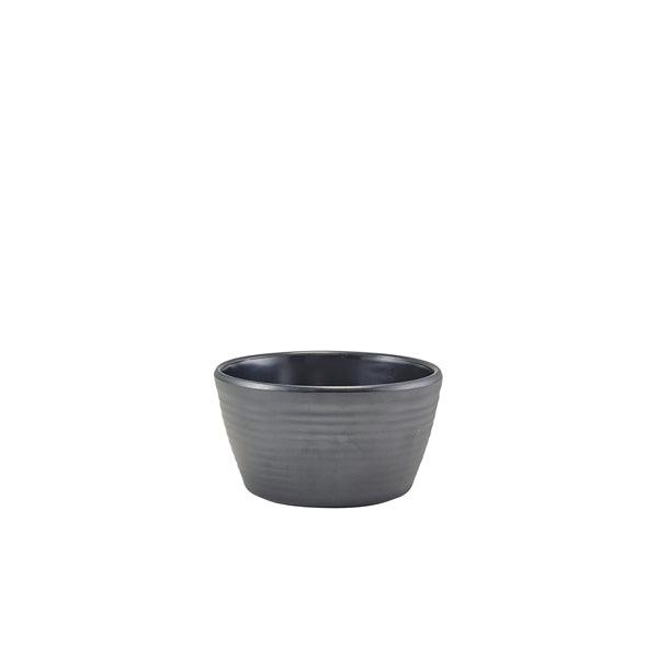 GenWare Melamine Matt Black Ripple Ramekin 113ml/4oz - BESPOKE 77