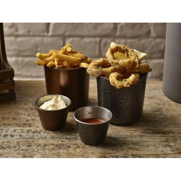 2.5oz Stainless Steel Ramekin Hammered Copper - BESPOKE 77