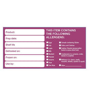 50x100mm Removable Product/Allergen Label (500) - BESPOKE 77
