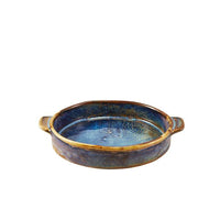 Terra Porcelain Aqua Blue Round Eared Dish 14.6cm - BESPOKE 77
