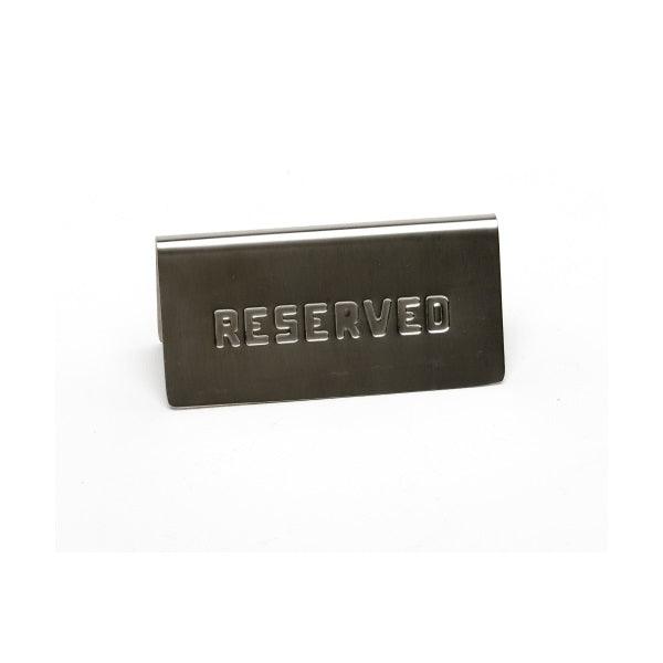 GenWare Stainless Steel Reserved Table Sign - BESPOKE 77