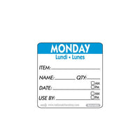 50mm Monday Removable Day Label(500) - BESPOKE 77