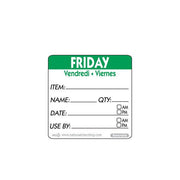 50mm Friday Removable Day Label (500) - BESPOKE 77