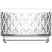 Ravenna geometric textured crystal-look glass tumbler 24cl