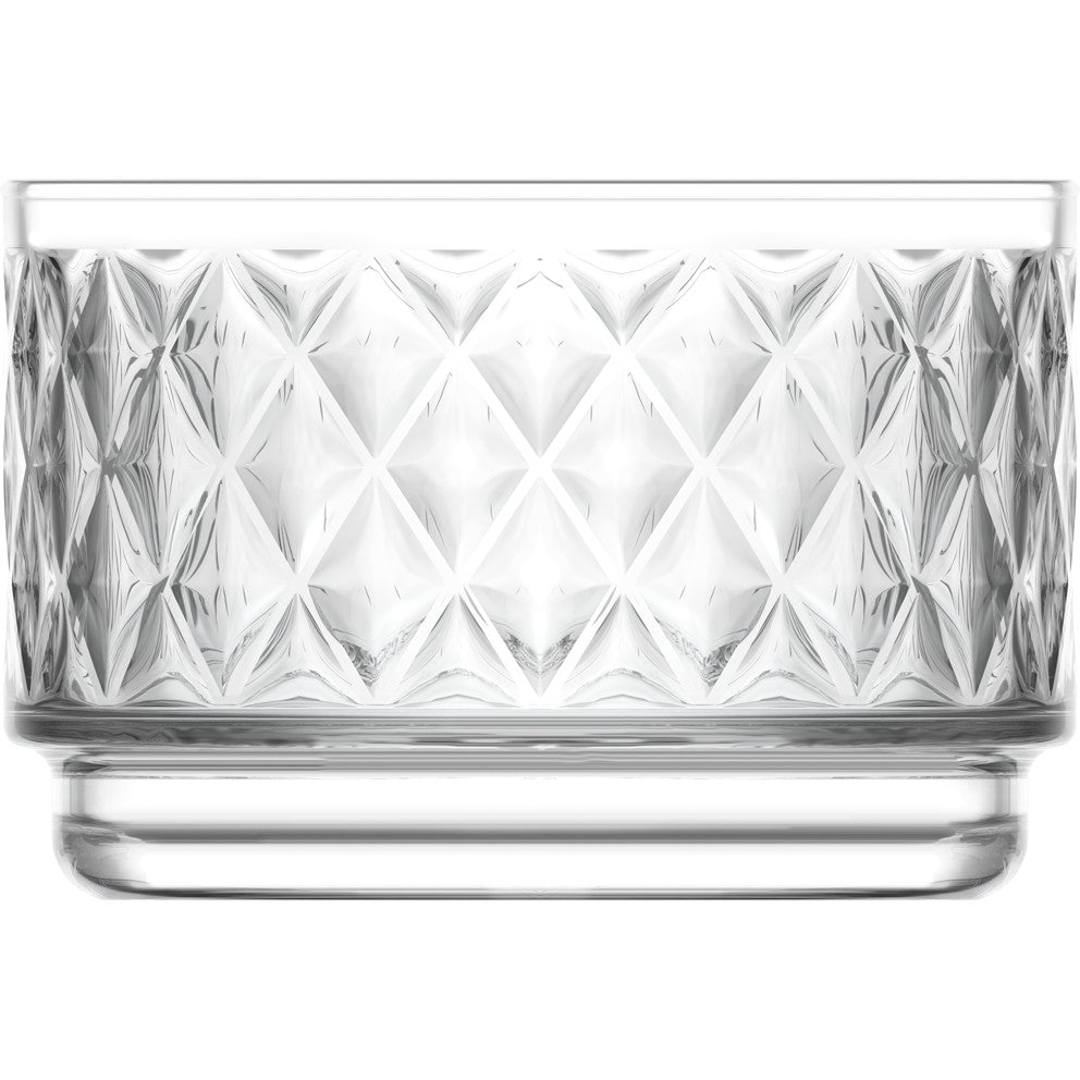 Ravenna geometric textured crystal-look glass tumbler 24cl