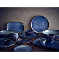 Terra Porcelain Aqua Blue Rectangular Plate 24 x 16.5cm - BESPOKE 77