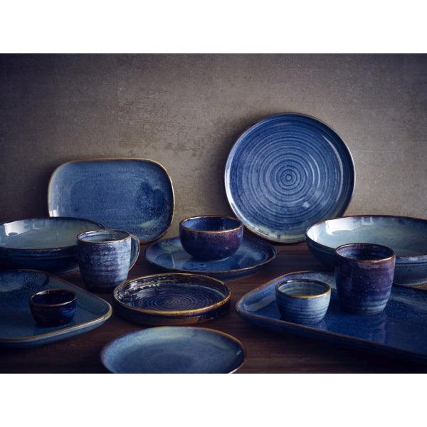 Terra Porcelain Aqua Blue Rectangular Plate 24 x 16.5cm - BESPOKE 77