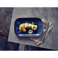 Terra Porcelain Aqua Blue Rectangular Plate 24 x 16.5cm - BESPOKE 77